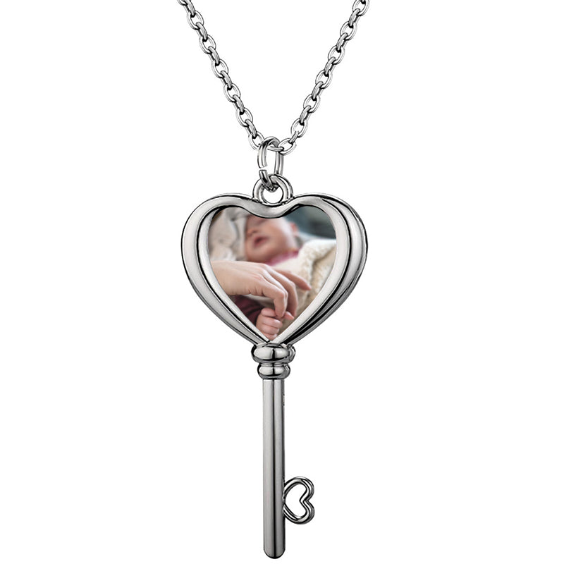 Personalized Photo Necklace, Projection Necklace with Couple Photo, Christmas Gift for Her, Anniversary Gifts for Her