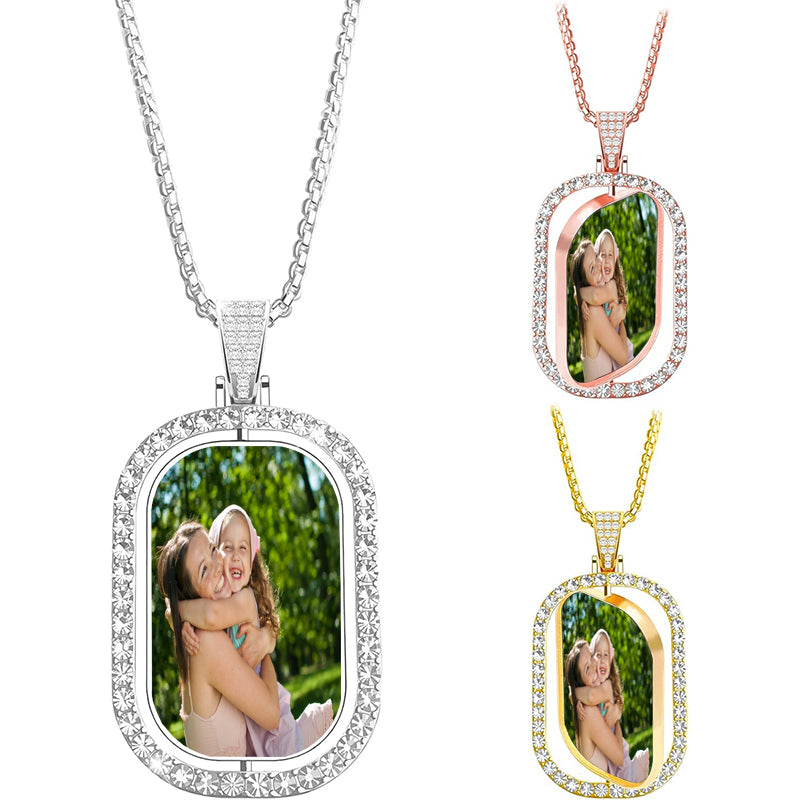 Custom Photo Necklace with Birthstone, Personalized Picture Necklace, Family Member Necklace for Mom, Memorial Jewelry,Gift for her