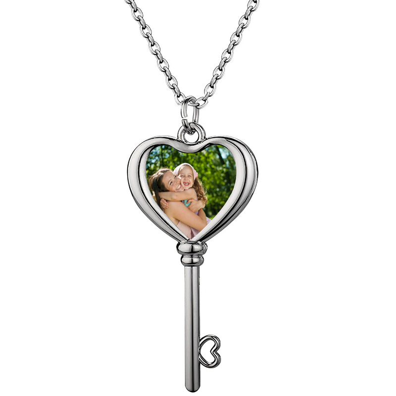 Custom Photo Projection Necklace, Personalized Snowflake Necklace with photo inside, Memorial Gift, Gift for Her, Mom Necklace