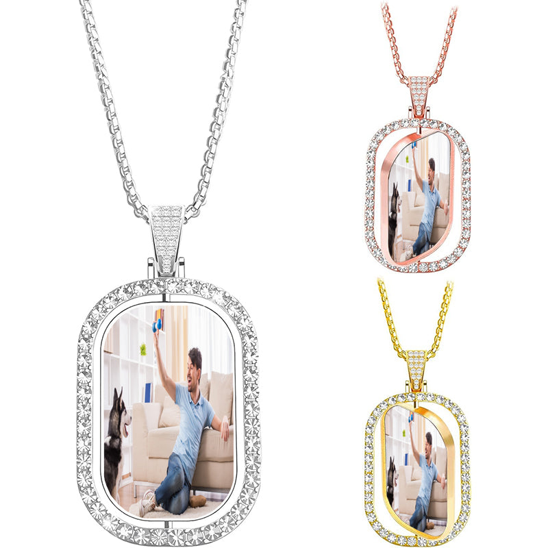 925 Silver Photo Projection Necklace, Custom Photo Necklace, Memorial Gift, Birthday Wedding Friend Gift, Valentine Day Gift, Gift for Women