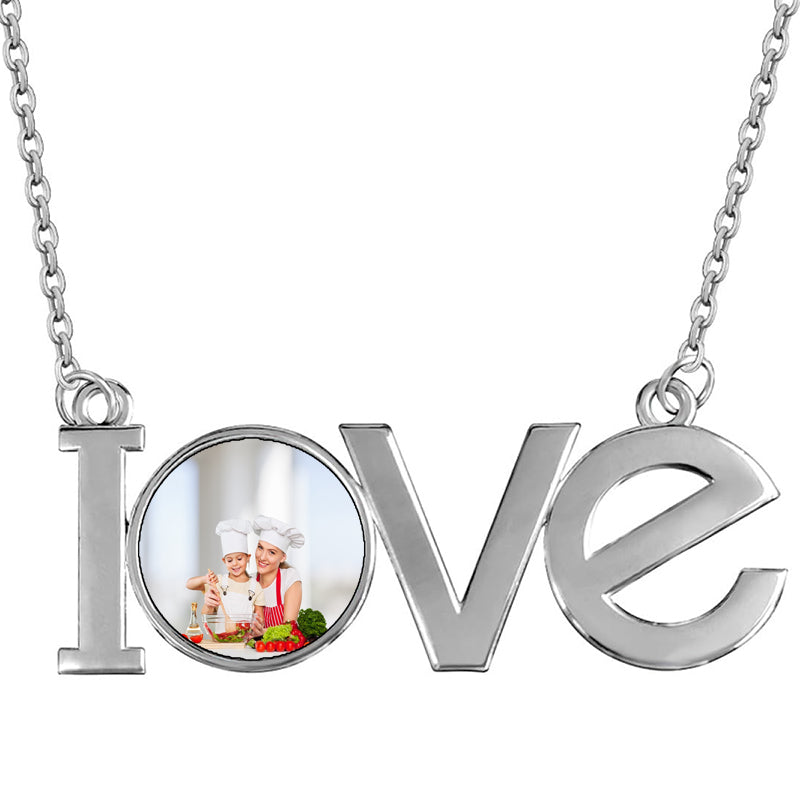 Dainty Heart Necklace ? Personalized Name Heart Pendant ? Minimalist Silver Rose Necklace ? Custom Jewelry Gift for Her