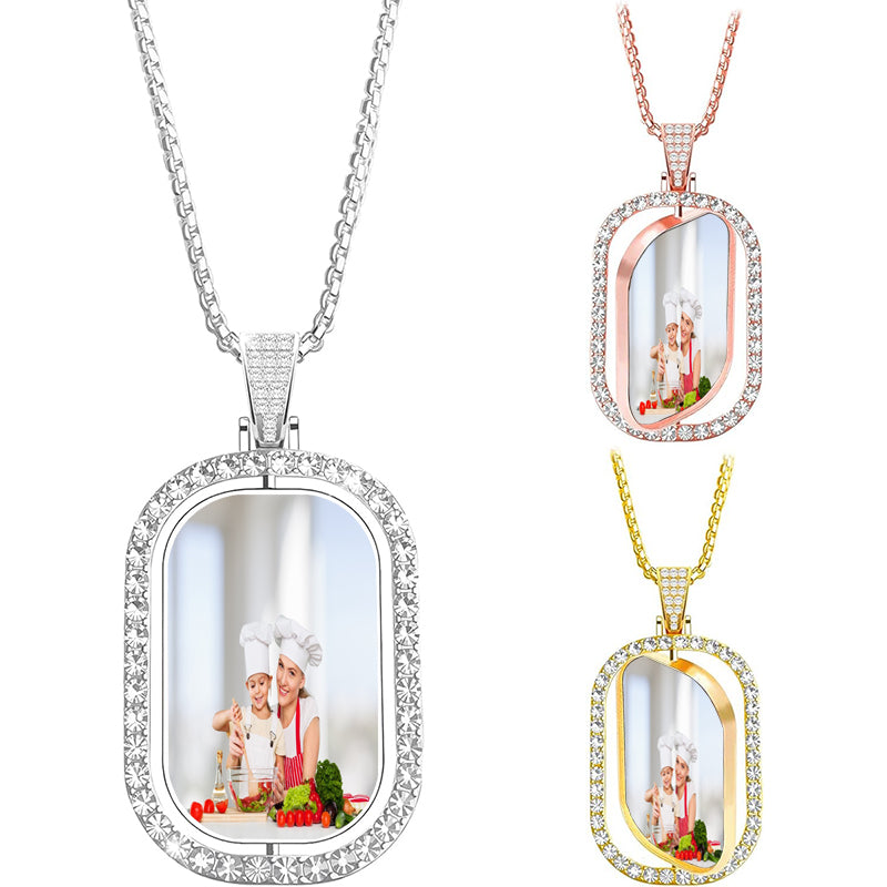 Bling Diamond Nameplate Necklace: Personalized Script Name, Custom Script Iced Out Jewelry