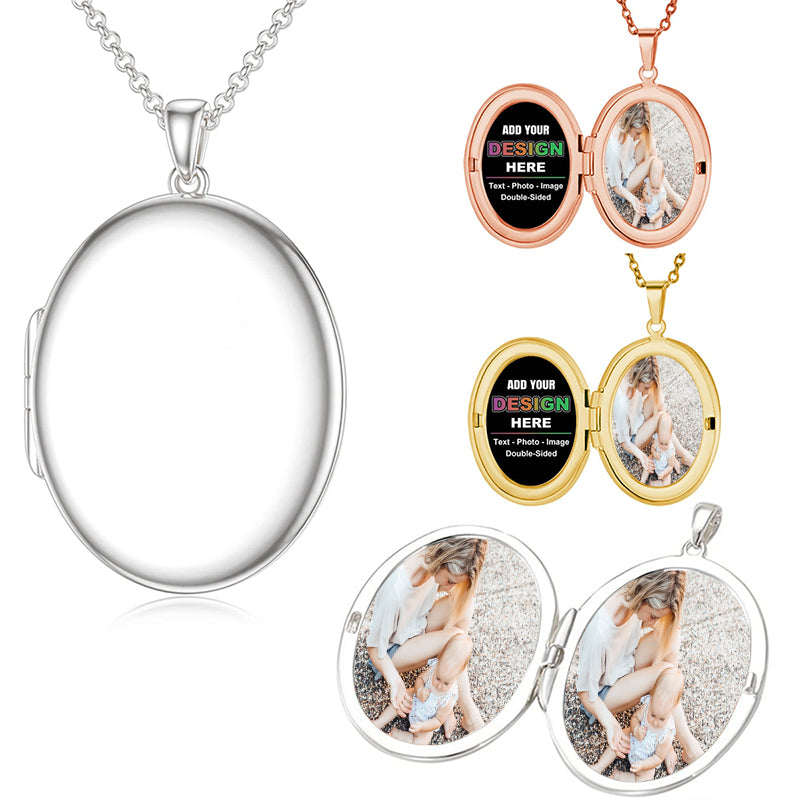 Initial A-Z Necklace for Women Heart Photo Lockets that Hold Picture Love Image Cubic Zirconia Necklace