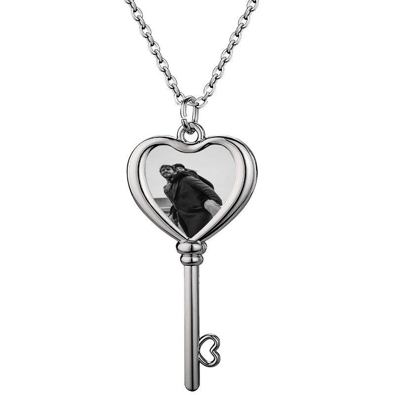 heart initial necklace, filled initial letter necklace for women, paperclip chain, toggle clasp letter necklace