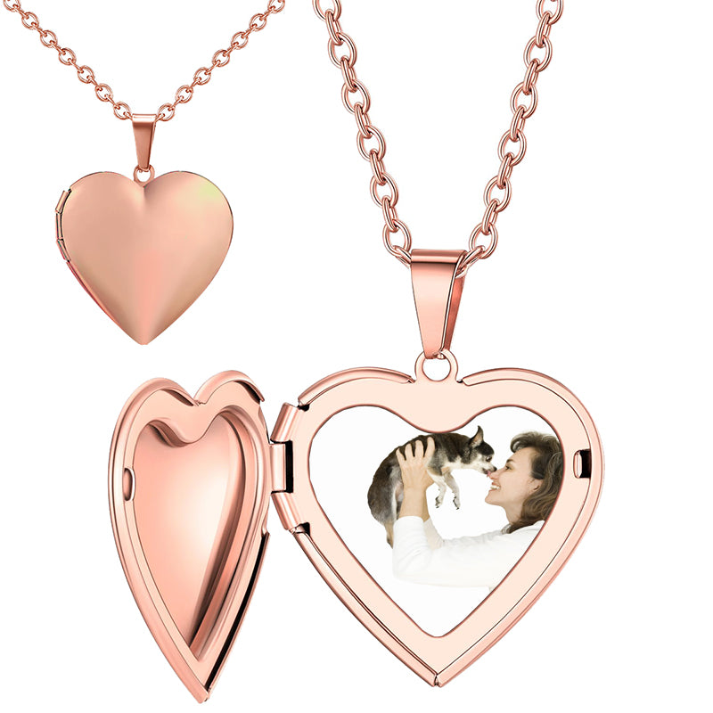 Custom Couples Eye Photo Necklace - Personalized Lovers Eye Picture Necklaces Engraved Love Gift for Boyfriend Girlfriend