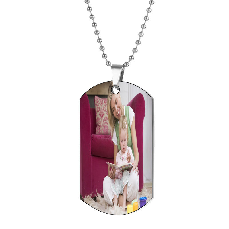 Angel Wings Custom Photo Moissanite Pendant 925 Silver Memory Picture Necklace