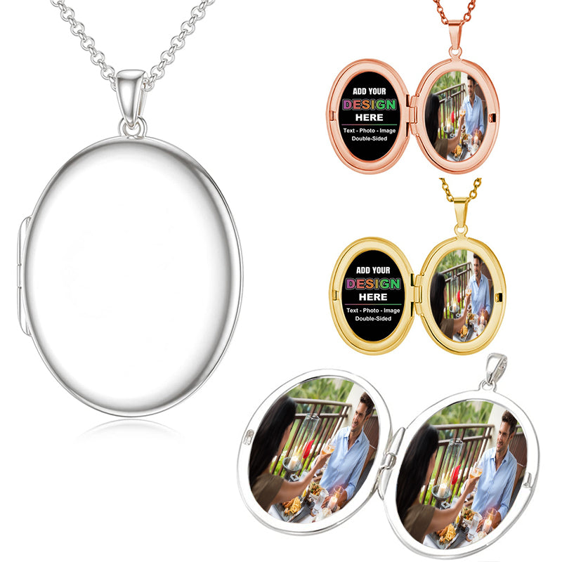 Personalized Photo Necklace ¨C Custom Picture Pendant ¨C Engraved Photo Jewelry Gift for Her ¨C Birthday, Anniversary, Christmas Present