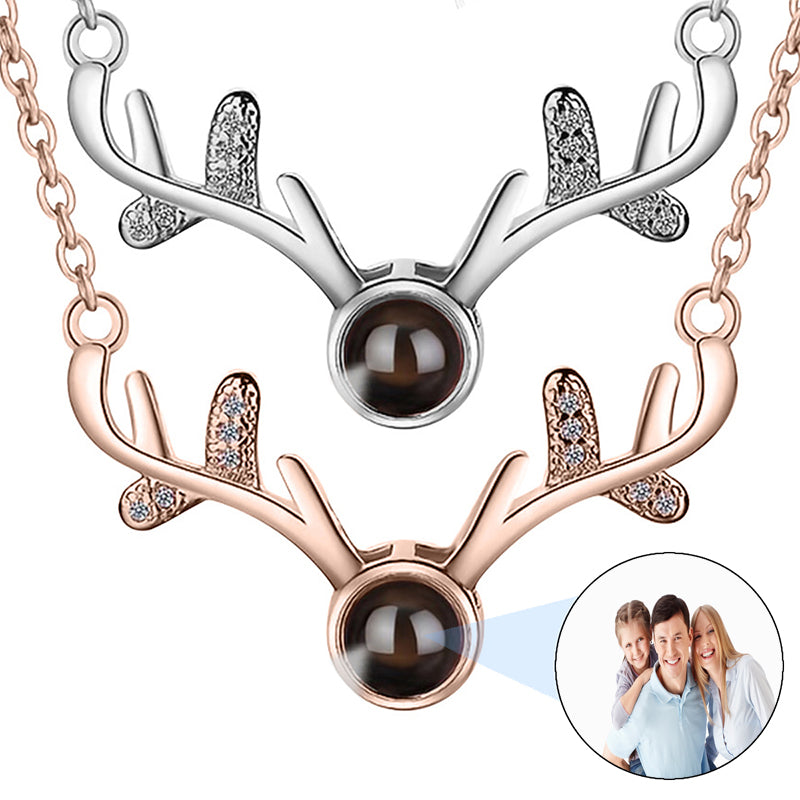 Photo Engraved Gem Heart Necklace