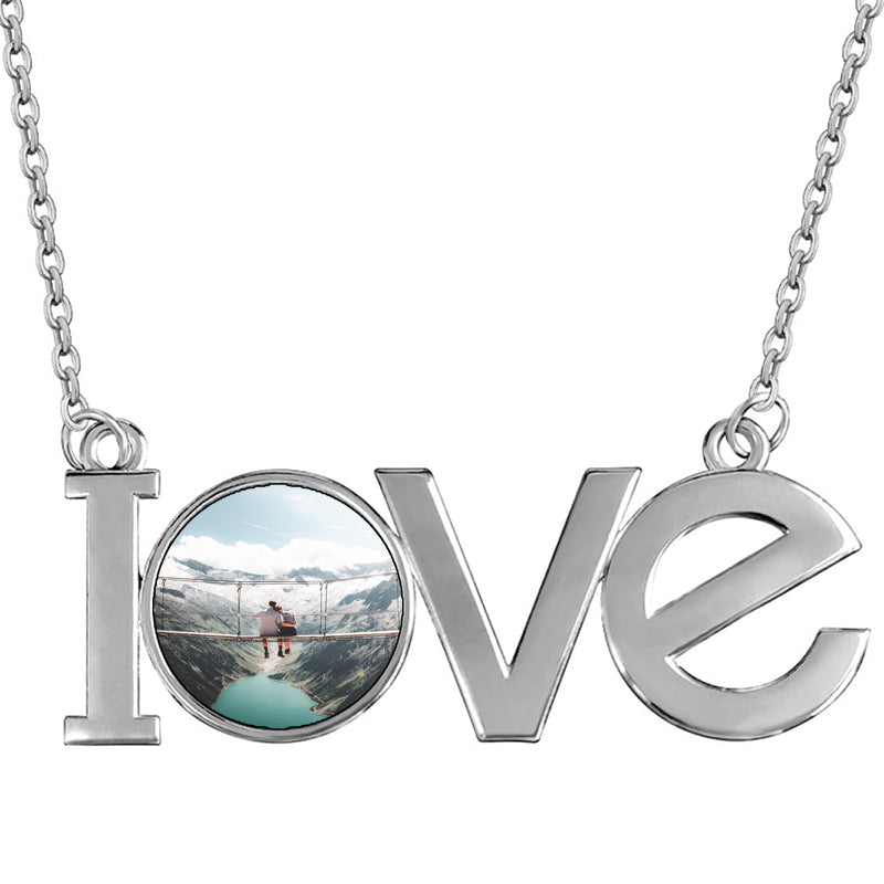 Custom Photo Projection Necklace, Personalized Projection Necklace, Love Necklace,Picture Inside Jewelry, Memorial Picture, Gifts for Her