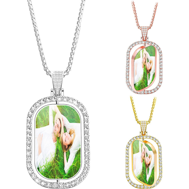 Brass Heart Locket Necklace with Couples Photos For Women