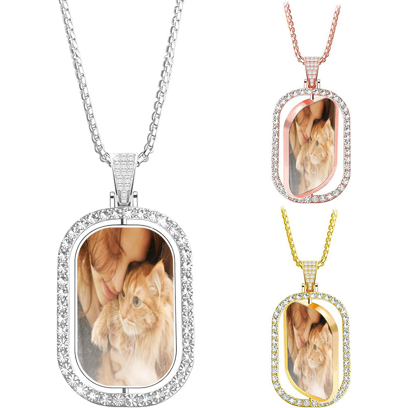 Customized Stainless Steel Name Necklace Personalized Letter Rose Silver Pendant Gift for her him mom gf bf couples kid