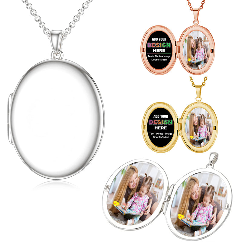 Personalized Heart Locket Necklace, Engraved Heart Locket Necklace with Photo, Memorial Jewelry for Mom, Gift for Her, Mothers Day gifts