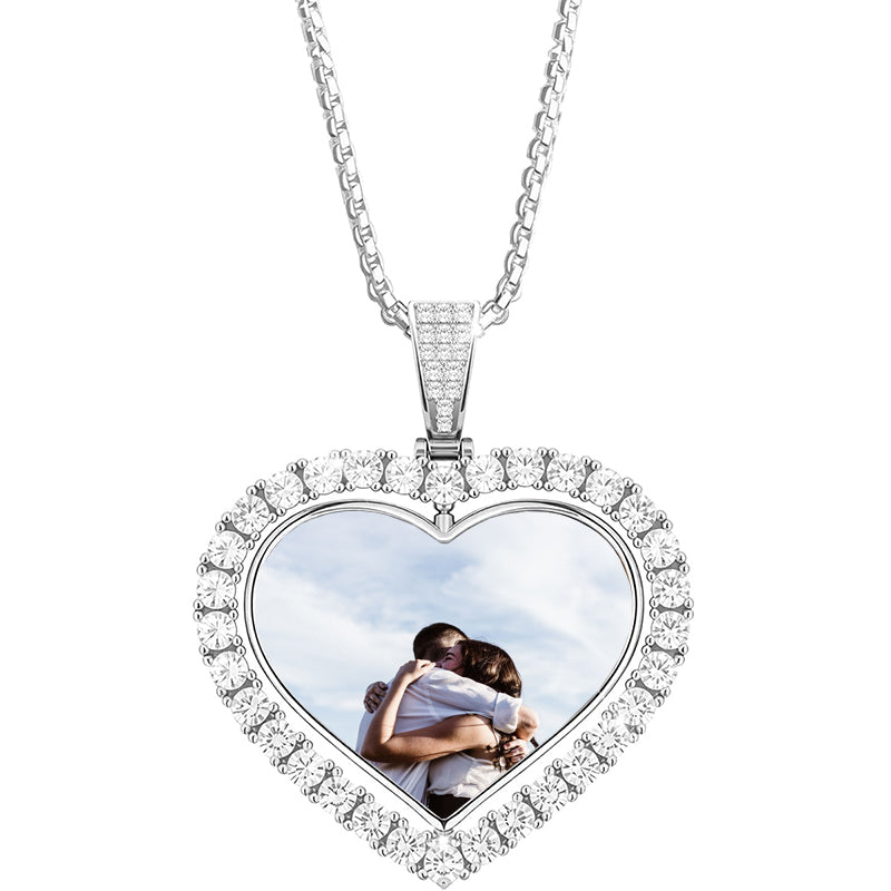 Initial Zircon Necklace with Heart, Personalized Initial Necklace for Women, Custom Initial Necklace, Heart Initial Necklace