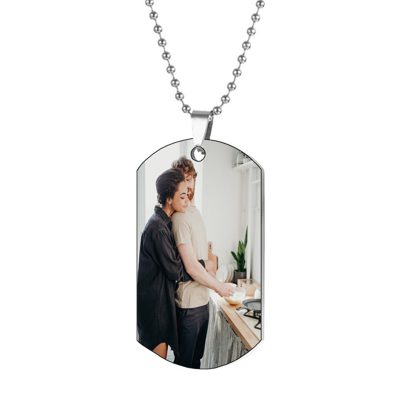 Custom Locket Necklace with Photo, Photo Locket, Rectangular Locket Necklace, Necklace, Memorial Gift, Wedding Gift, Christmas Gift
