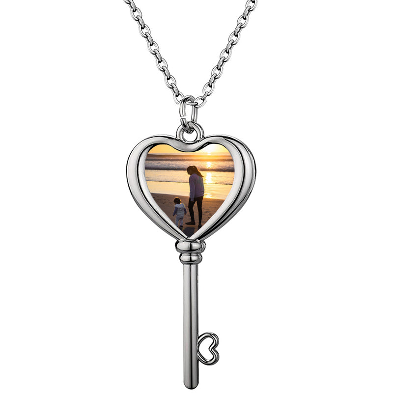 Personalized Photo Necklace, Memorial Necklace 925 Sterling Silver, Picture Necklace, Baby Photo Necklace, Memorial Mother Necklace