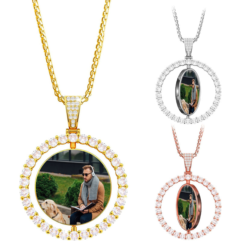 Custom Photo Projection Necklace,Different Styles Projection Pendant Necklace,Picture Inside Jewelry,Birthday Gift,Family Gift for Her Him