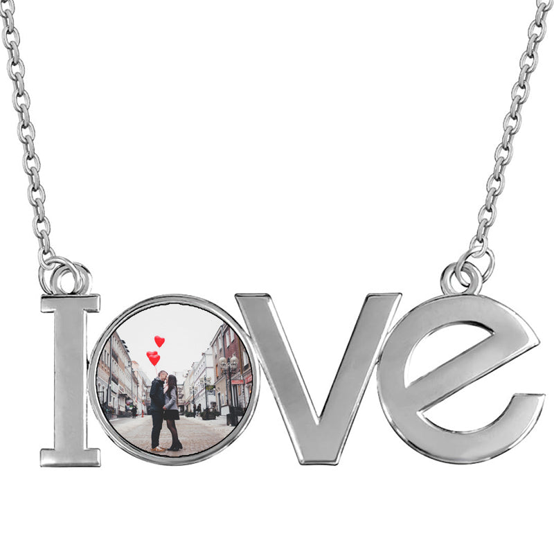 &Silver Heart Locket Necklace for Women, Great Girlfriend Gifts, Book Envelope Personalized Photo Locket, Fashion Jewelry with Gem Accents, Stylish Charms for Every Occasion