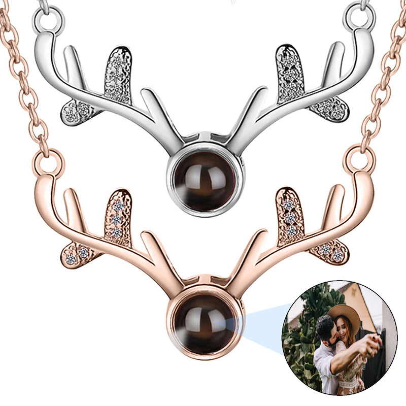 Personalized Photo Projection Necklace with Initial Charm, Minimalist Memorial Jewelry, Custom Photo Necklace for Her with Initial Charm