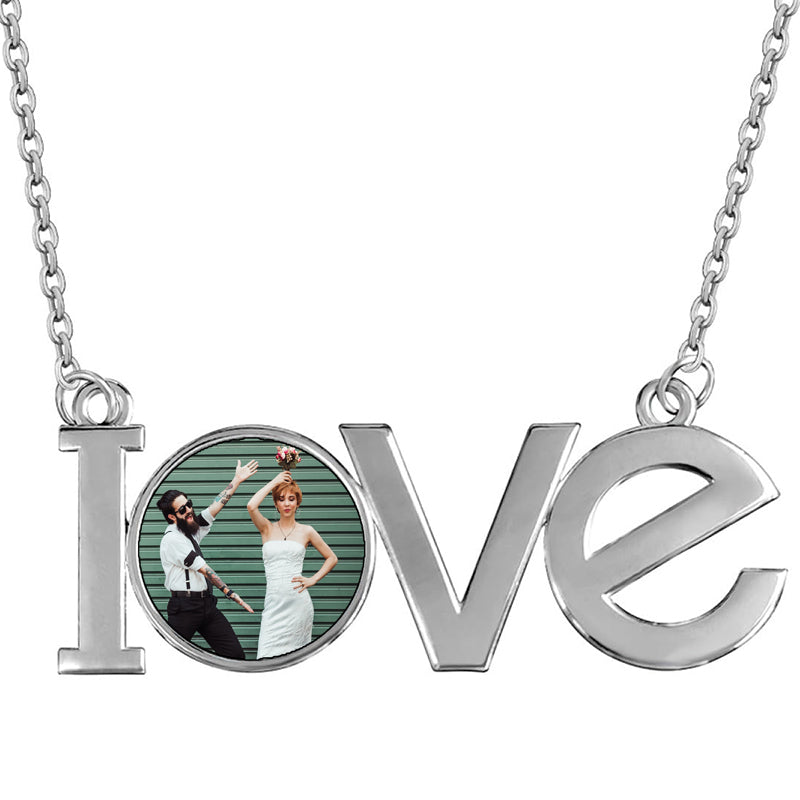 Heart Locket Photos Necklace 925 Sterling Silver Pendant With Picture for Women Photos Heart Shape Necklaces Valentine's Day Jewelry Gift