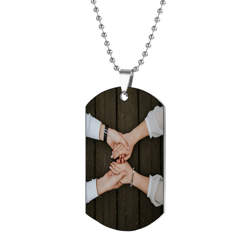 Personalized Name Necklace, Double Plated Nameplate Pendant for Women & Men, Plated Custom Jewelry Gift