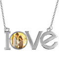 Personalized Solid Heart Necklace - Engraved Initial Charm