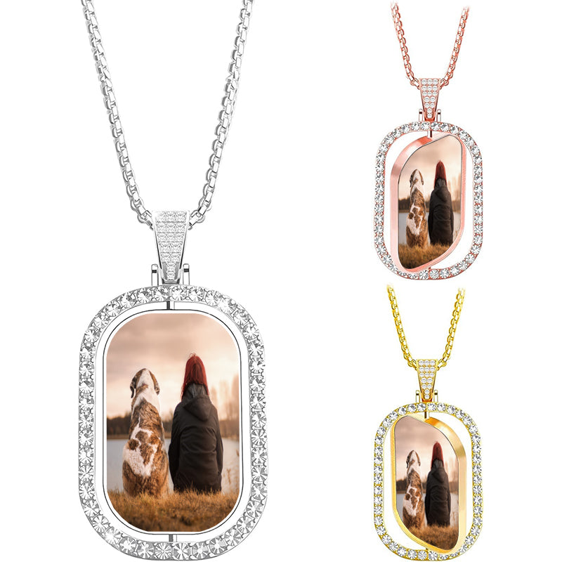 Old English Sterling Silver Cuban Name Necklace - Gothic Font Mens Jewelry