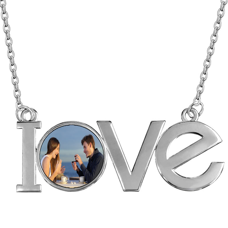 Custom Cursive Initials Necklace, Heart Love Necklace for Women, Personalized Jewelry in , Silver, Rose , Gift for Her ¨C DCIN