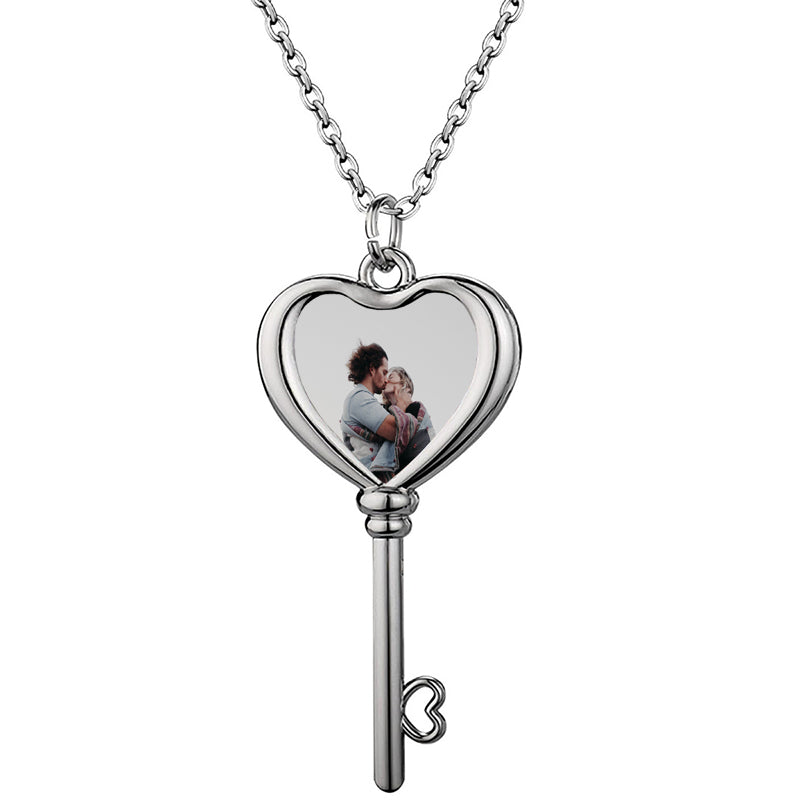 Custom Angel Wings Photo Pendant Necklace, Iced CZ Diamond Photo Pendant, Memorial Gift, Anniversary Gift, Family Gift, Couple Gift