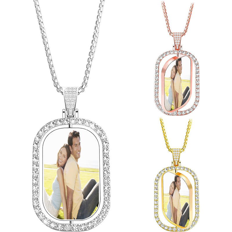 Compass Locket Necklace 925 Sterling Silver ¨C Photo Locket Holds 2 Pictures ¨C Engraved Personalized Travel Jewelry ¨C Adventure Guidance Gift