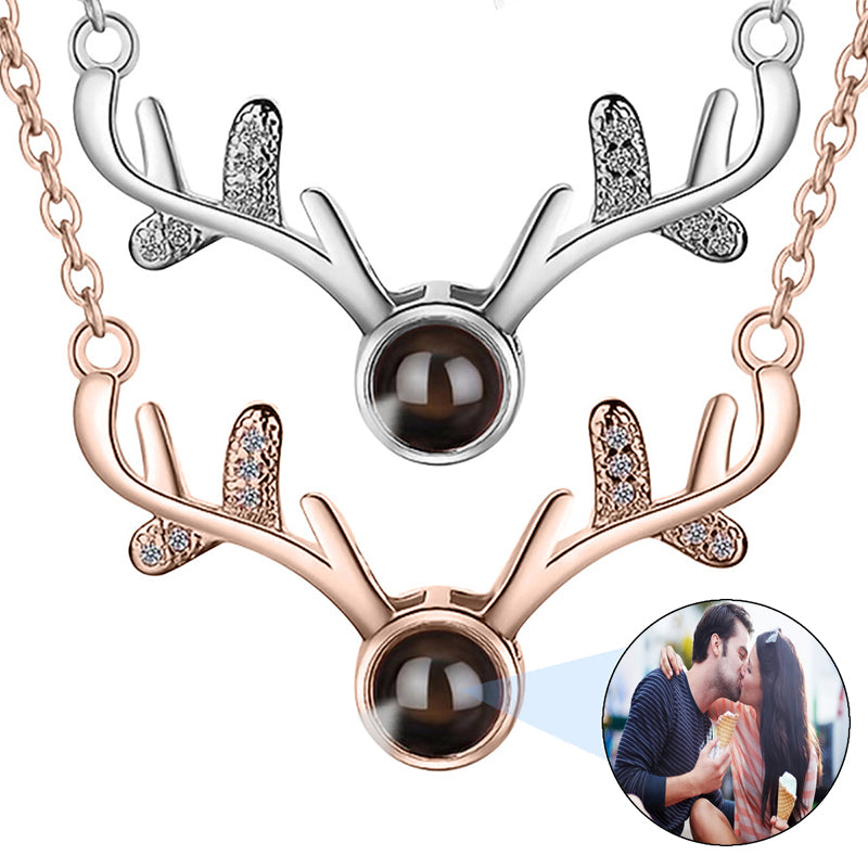 Personalized Photo Projection Necklace Custom Bubble Projection Photo Necklace Picture Memorial Pendant Jewelry Anniversary Gift for Her Him