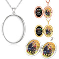 Personalized Photo Necklace: Sterling Silver Oval Pendant, Custom Memorial Jewelry