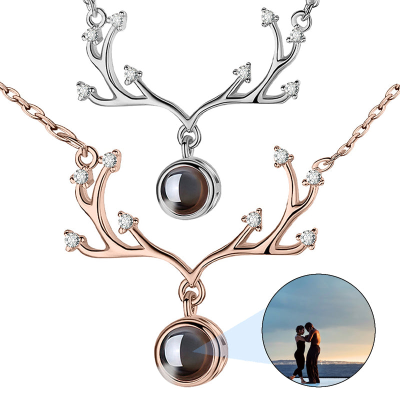 Personalized Birthday Flower Necklace, Rectangular Pendant Floral Necklace, Vintage Jewelry, Christmas Gift for Mom Grandma.