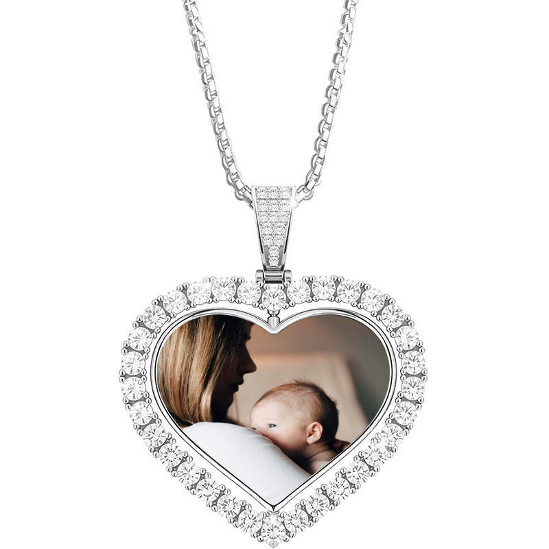 Custom Photo Engraved Portrait Necklace | Personalized Picture Necklace | Portrait Memorial Gift | Photo Jewelry | Women Christmas Gifts